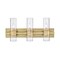 Z-Lite Lawson 3 Light Vanity, Rubbed Brass & Clear 343-3V-RB - alternate 6
